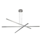 US Stock Free Shipping Dimmable Cross Linear Pendant Light 47.6 Inch Brushed Nickel 30W LED Hanging Fixture for Dining Room