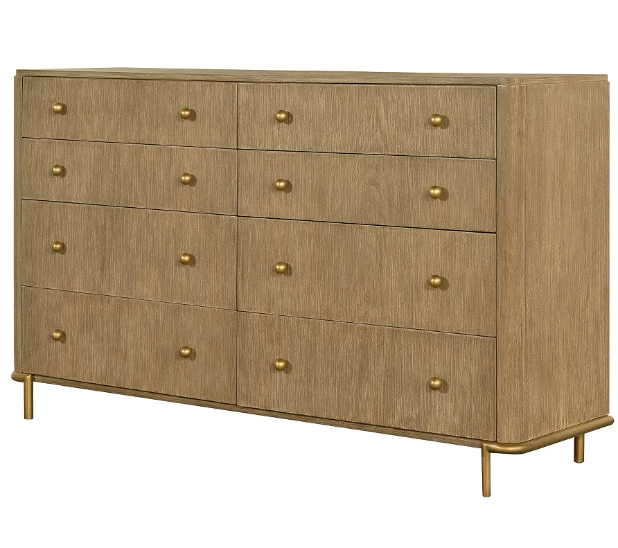 H1a4eb531757d4fb9af9f67f5a08e13dcZ.webp Wash Modern Solid Oak Wood 6-Drawer Dresser with MDF panels for bedroom storage - Goldoma
