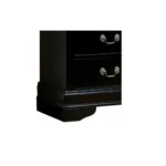 Modern solid wood nightstand 2 drawers with sleek design and ample storage