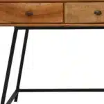 HMS 47" Solid Wood Writing Desk in Natural and Black with Three Drawers-for Office Use – styled in a modern Writing Desks