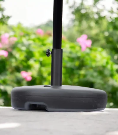 Heavy duty patio umbrella base with modern square design for garden