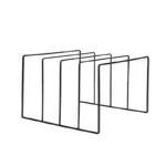 E8BA Metal LP Record Rack Exhibit Stand Book Magzine Holder Record Collection Storage Shelf Stand Office Desk Organizer