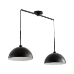 41" Industrial Modern Black Double Pendant Light,Adjustable Ceiling Hanging Lamp with Matte Finish for Dining Room(No Bulbs)