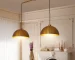 41" Industrial Modern Double Pendant Light, Adjustable Ceiling Hanging Lamp with Bright Finish (No Bulbs)