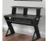 HMS 47" Modern Black Wood and Metal Computer Desk with Drawer Portable Office and Gaming Desk for Hotels
