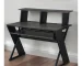 HMS 47" Modern Black Wood and Metal Computer Desk with Drawer Portable Office and Gaming Desk for Hotels