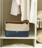 Foldable Storage Basket Organizer Toys Box Sundries Book Snack Desk Organizer Clothes Basket PU Laundry Hamper Home Decor