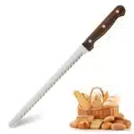 10 Inch Cooking Kitchenware Manufacturer Wood Handle Kitchen Chef Knife Carbon Steel Bread Knife – styled in a modern Living