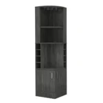 Seattle Bar Cabinet, Eight Bottle Cubbies, Two Large Open Shelves