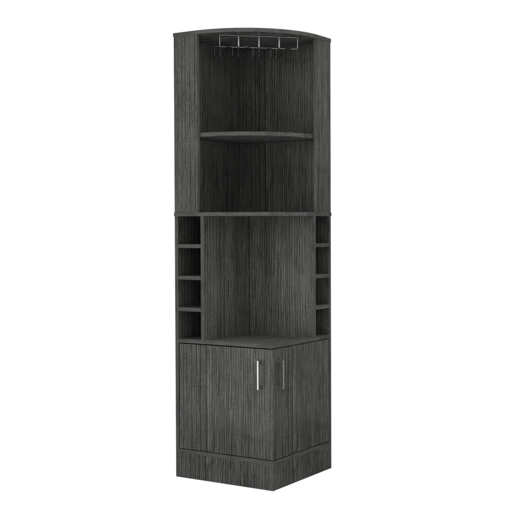 H1d235f6195fd4fc089815f391fad6d19C.webp Seattle Bar Cabinet, Eight Bottle Cubbies, Two Large Open Shelves - Image 1