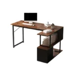 YQ FOREVER Modern Office Table Computer Desk With Bookshelves Metal Office Furniture Study Table Desk