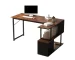 YQ FOREVER Modern Office Table Computer Desk With Bookshelves Metal Office Furniture Study Table Desk