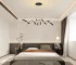 Modern LED Dimmable Pendant Light with Remote, 2-Light 38W Aluminium Linear Chandelier Lamp, 39.3" Black for Dining Room