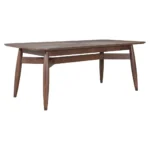 Espresso solid wood dining table 78 inch rectangular in a modern dining room