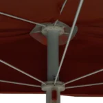 W2B VidaXL Terracotta Garden Parasol 100% Polyester Fabric with Steel Base Stylish Patio Umbrella & Base – base detail