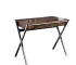 HMS 36" Solid Wood Writing Desk with Two Drawers Brown and Silver Portable Office Computer Table for Hotels