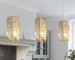 US Stock Free Shipping Modern Hanging Fixtures Golden Crystal Mini Chandeliers Pendant Light for Kitchen Island Dining Room