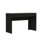 HMS 47" Simple Design Black Computer Desk Two Drawers Portable PC Desk for Home Office Living Room Featuring Storage