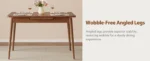 Solid walnut extendable dining table - mid-century modern oval table seats 4-8, seamless extension mechanism
