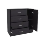 Lund set of 2 high capacity bedroom dressers in wenge minimalist style