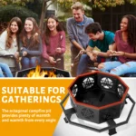 Outdoor Furniture 43-inch Outdoor Fire Pit – top view
