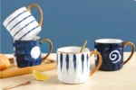 Coffee Mugs Ocean Wind Hand Kneading Ceramic Milk Cup Blue & White Eco Friendly Mugs Coffee Cups Tumbler Cup Kawaii Mug