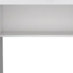 HMS 32" White Wood Computer Desk Modern Simple Design with Shelf and Drawer Adjustable Office Desk Metal and Wooden Material