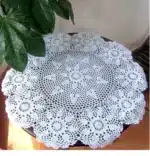 Handmade Crochet Coasters Cotton Lace Cup Mat Placemat 60/70/ 80/ 90 CM RD Shabby Chic 4 Sizes Vintage Crocheted Tablecloth