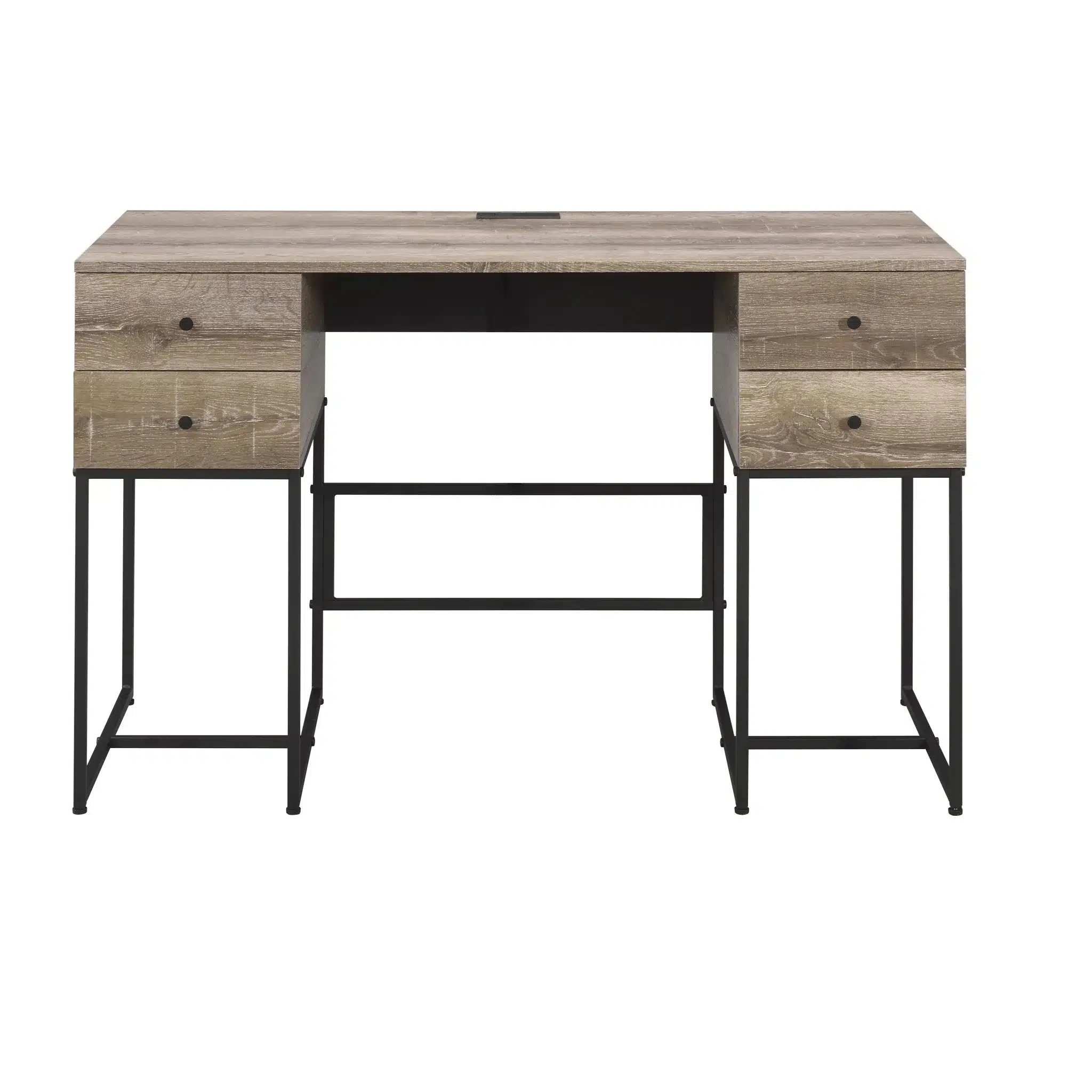 HMS 47" Brown and Black Computer Desk with Four Drawers Writing Desk with Practical Storage Solution HMS 47" Brown and Black Computer Desk with Four Drawers Writing Desk with Practical Storage Solution