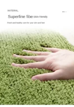High Quality Bath Mat Simple Style Flocking Bathroom Non-slip Mat Bathroom Door Mat Microfiber Bathroom Carpet – side view