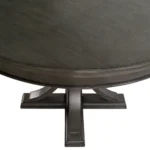 Modern round dining table in solid wood grey finish – round dining table for dining room