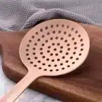 1PC Stainless Steel Non-Stick Rose Gold Kitchenware Long Soup Spoon Cooking Tools Metal Polish Mini Fork Slotted Turner