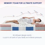Queen hybrid mattress with pocket coils and CertiPUR-US certified foam - 10 inch medium firmness from Goldoma