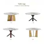 Pandora Round Sintered Stone Dining Table with Rotating Top - 6 Seater – base detail
