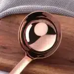 1PC Stainless Steel Non-Stick Rose Gold Kitchenware Long Soup Spoon Cooking Tools Metal Polish Mini Fork Slotted Turner