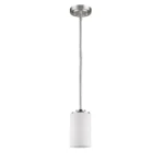 HMS Modern Antique Silver Frosted Glass Hanging Light 3000K Warm White Crystal Chandelier for Indoor Home Hotel Use AC Brass