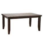 Espresso Convertible Dining Table 42" with Oak and Marble Surfaces – side view