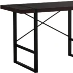 HMS 24" Modern Wooden Computer Desk Convertible and Extendable for Bedroom Home Office or Living Room in Dark Brown Black