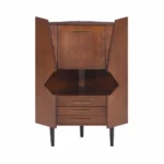 HMS Modern Design Cosmo Bar Cabinet Brown and Black Corner Unit