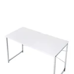 HMS 47" White and Silver Computer Desk with Comfortable Writing Surface – styled in a modern Writing Desks setting