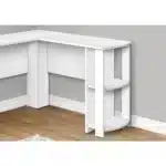 HMS 47" Foldable White Wood Corner Computer Desk Portable Laptop Table for Home Office & Living Room for Hotels – styled