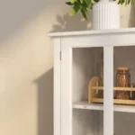 FCJ Double-Glazed Door Buffet Lockers with Unique Bell Handles Space-Saving Home Furniture for Bar Living Room Dining Areas - Image 4