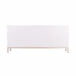 HMS 59 Modern Luxury Sideboard White and Gold Mango Wood Three-Door Cabinet for Home Bar Living Room or Farmhouse Furniture - Image 5