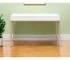 HMS 50 White and Gold Solid Wood Writing Desk with Two Drawers Modern Design Computer Table for Home Office or Hotel Use