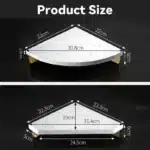 Emerald Marble Corner Shelf Wall Bathroom Mirror Front Cosmetic Storage Rack Metal Bathroom Shelf Shower Shelf Shampoo