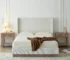 Goldoma Queen Adjustable Wingback Bed with 53.1" High Headboard