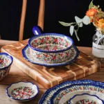 Ceramic Bakeware Bowls Polish Style Hand-painted Kitchen Tableware Salad Dessert Steak Pasta Plate Fruit Tray Decoration - Image 26