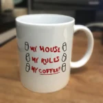 2019 Knives Out My House Rules 110z Ceramic Christmas Gift Tea Milk coffee Cup Mug – close-up detail