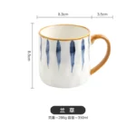 Coffee Mugs Ocean Wind Hand Kneading Ceramic Milk Cup Blue & White Eco Friendly Mugs Coffee Cups Tumbler Cup Kawaii Mug