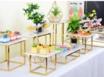 10 -18PCS Gold Shiny Metal Cake Snack Stand With Acrylic Plate Buffet Banquet Decor Wedding Floral Dessert Table Display Holder - Image 24